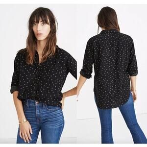 4342) Madewell Oversized Ex-Boyfriend Mini Floral Button Downs Shirt XS